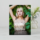 マスターIt大学院金ゴールド写真 箔招待状 (立ち正面)