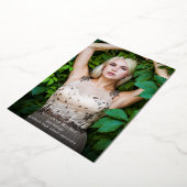 マスターIt大学院金ゴールド写真 箔招待状 (回転した状態)