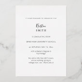 マスターIt大学院金ゴールド写真 箔招待状 (裏面)