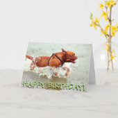 マスチフフランスのの誕生日カード カード (黄色い花)