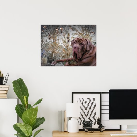 マスティフと小さなウサギのポスター ポスター (ホームオフィス)