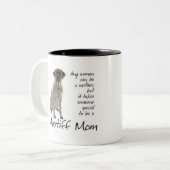 マスティフのお母さんのマグ ツートーンマグカップ (正面左)