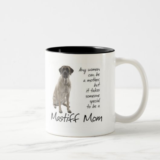 マスティフのお母さんのマグ ツートーンマグカップ (右)