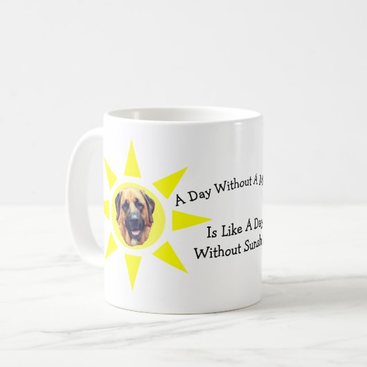 マスティフのかわいい犬がいない日 コーヒーマグカップ (正面左)