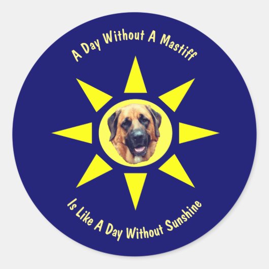 マスティフのない愛犬家 ラウンドシール (正面)