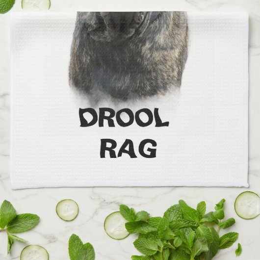 マスティフのよだれのぼろきれ キッチンタオル (折り畳み)