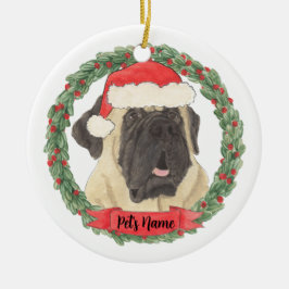 マスティフのクリスマスオーナメントをオリジナルで セラミックオーナメント