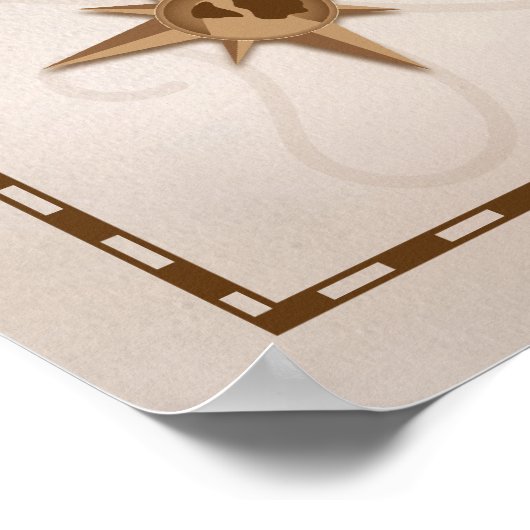 マスティフのハートの地図 ポスター (角)