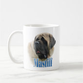 マスティフの名前(Fawn Mastiff Name) コーヒーマグカップ (左)