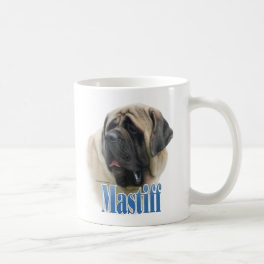 マスティフの名前(Fawn Mastiff Name) コーヒーマグカップ (右)