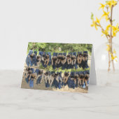 マスティフの子犬のグリーティングカード カード (黄色い花)