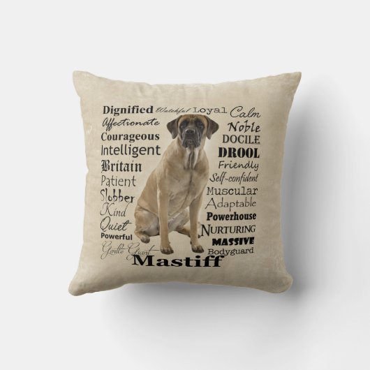 マスティフの特性の枕 クッション