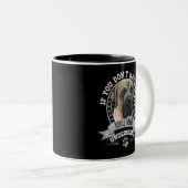 マスティフもしは一つおもしろいフランスのない ツートーンマグカップ (正面右)