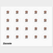 マスティフを愛する物理教師のヴィンテージ犬Tシャツ_1 ラウンドシール (シート)