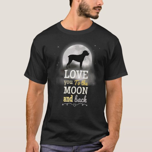 マスティフイタリアンケーンコルソ月への愛 Tシャツ (正面)