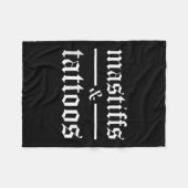 マスティフタトゥトスおもしろい犬のオーナー入れ フリースブランケット (正面(横))