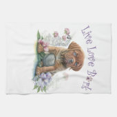 マスティフドッグママフローラ キッチンタオル (横)