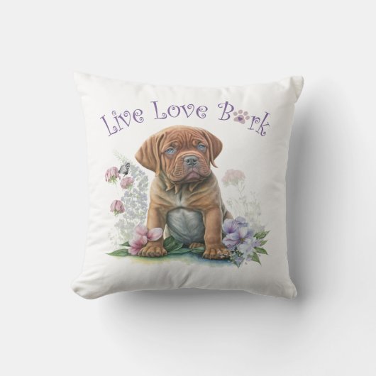 マスティフドッグママフローラ クッション (正面)