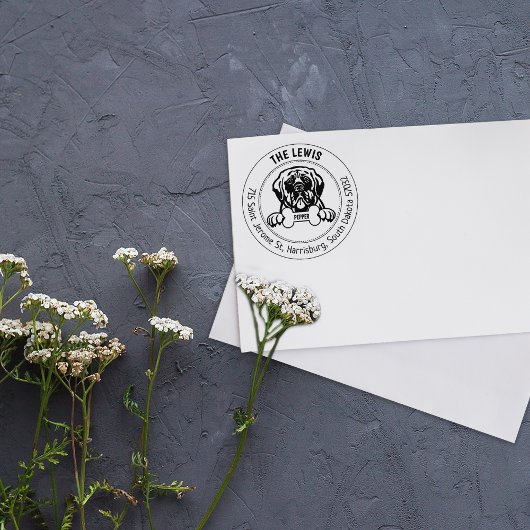 マスティフドッグ差出人住所ファミリー ラバースタンプ