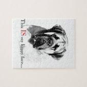 マスティフハピー顔 ジグソーパズル (横)