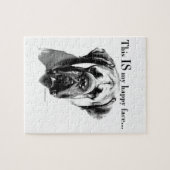 マスティフハピー顔 ジグソーパズル (横)