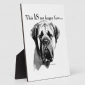 マスティフハピー顔 フォトプラーク (側面)