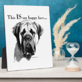 マスティフハピー顔 フォトプラーク (側面)