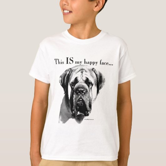 マスティフハピー顔 Tシャツ (正面)