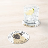 マスティフパーソナライズされたドッグ結婚ズ ラウンドペーパーコースター (インサイチュ)