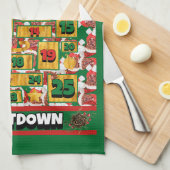 マスティフフランスのカウントダウンクリスマス降臨カレンダー キッチンタオル (四つ折り)