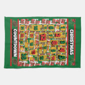 マスティフフランスのカウントダウンクリスマス降臨カレンダー キッチンタオル (横)