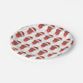 マスティフフランスの犬がクリスマスを育てる ペーパープレート (アングル)