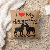 マスティフ二匹の犬の枕が大好き クッション (ブランケット)