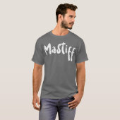 マスティフ犬のレトロデザイン Tシャツ (正面フル)