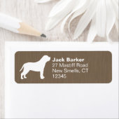 マスティフ犬の品種シルエット差出人住所ラベル ラベル (インサイチュ)