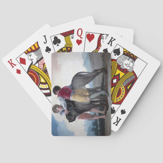 マスティフ犬を飼った少年たち(by Francisco Goya) トランプ (裏面)