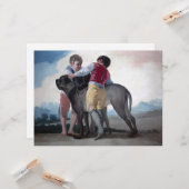 マスティフ犬を飼った男の子 カード (正面/裏面インサイチュ)