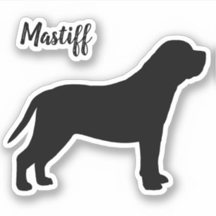 マスティフ犬シルエットビニールシール シール