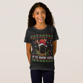 マスティフ犬トナカイの醜いクリスマスセーター Tシャツ (正面フル)