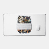 マスティフ犬ハロウィーン広場 デスクマット (キーボード&マウス)