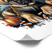 マスティフ犬ハロウィーン広場 ポスター (角)