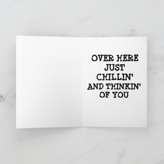 マスティフ考えドッグのおもしろカード カード (内部)