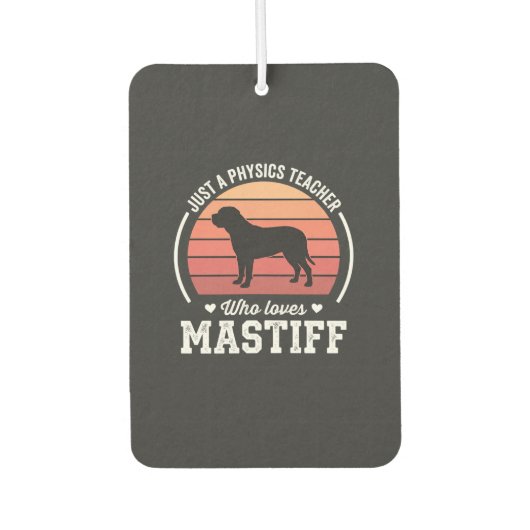 マスティフ 物理教師 犬好き カーエアーフレッシュナー (正面)