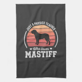 マスティフ 物理教師 犬好き キッチンタオル (縦)