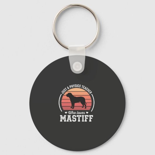 マスティフ 物理教師 犬好き キーホルダー (正面)