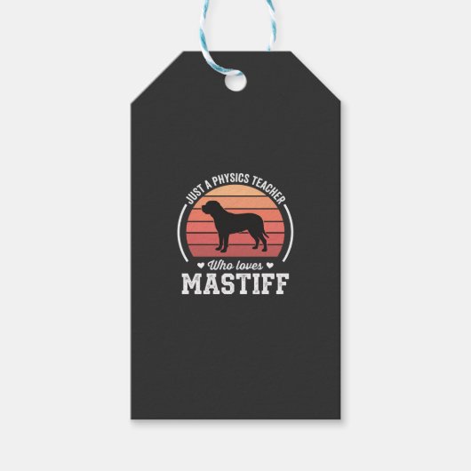 マスティフ 物理教師 犬好き ギフトタグ (正面)
