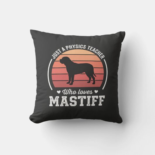 マスティフ 物理教師 犬好き クッション (正面)