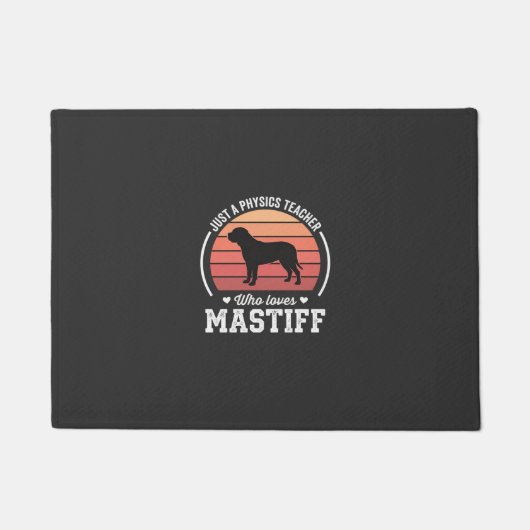 マスティフ 物理教師 犬好き ドアマット (正面)