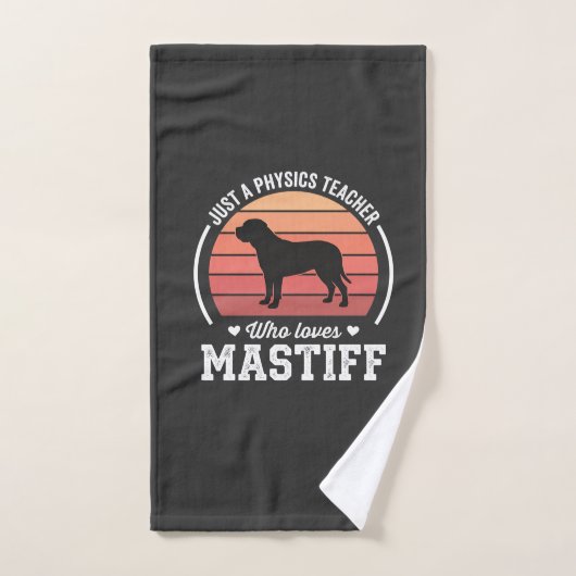 マスティフ 物理教師 犬好き ハンドタオル (ハンドタオル)