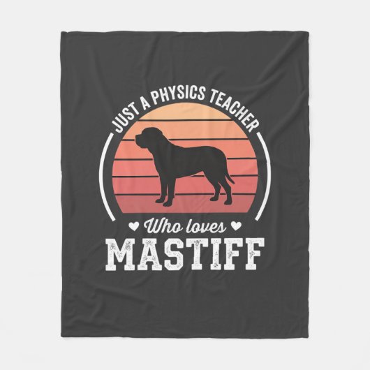 マスティフ 物理教師 犬好き フリースブランケット (正面)